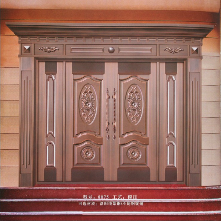 定制四開(kāi)紫銅銅大門(mén) 銅門(mén)廠家 庭院門(mén)生產(chǎn)廠家
