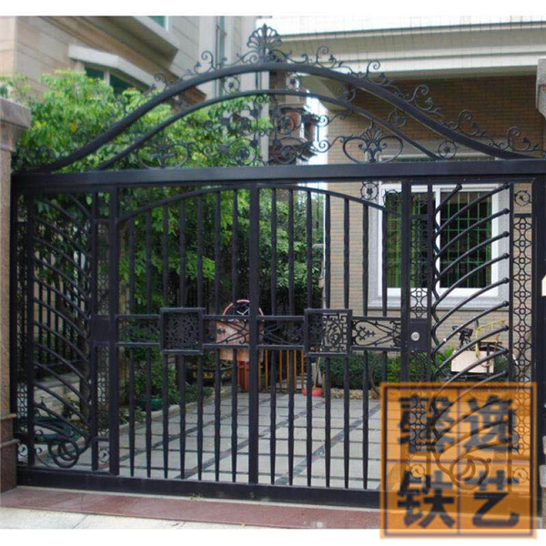 馨逸裝飾定做歐式鐵藝大門(mén) 別墅廠(chǎng)區(qū)豪華庭院門(mén) 防盜平開(kāi)門(mén) 安全防護(hù)門(mén)