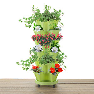 錦秀 立體居家多層可疊加盆栽花盆加厚塑料陽臺種菜種花草莓花盆