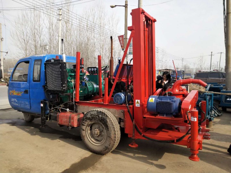 三輪車(chē)改裝4寸正循環(huán)打井機(jī)  河南打井機(jī)廠家