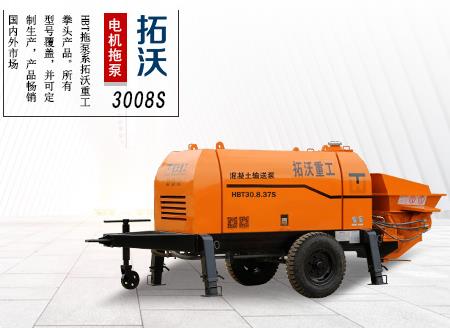 混凝土地泵適合橋面施工，拓沃重工小型輸送泵3008S