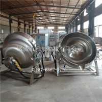 電加熱夾層鍋，熟食鹵煮鍋，化糖熬糖鍋，自動(dòng)翻筐出料鍋