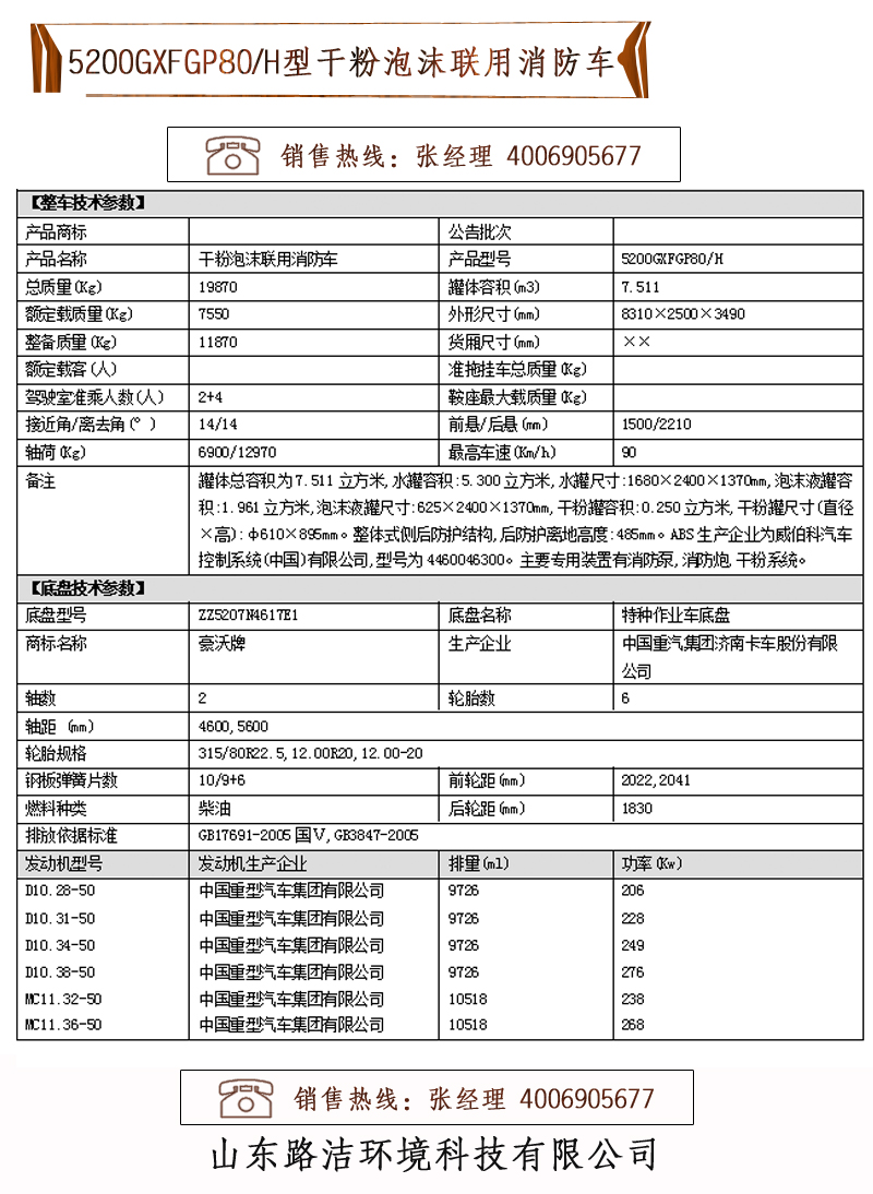 5200GXFGP80型干粉泡沫聯(lián)用消防車(chē)